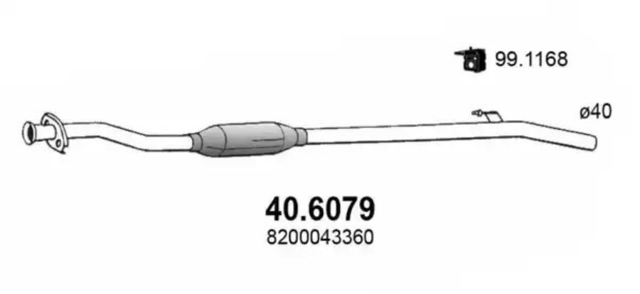 

ASSO '406079 Средн.часть глушителя 1шт