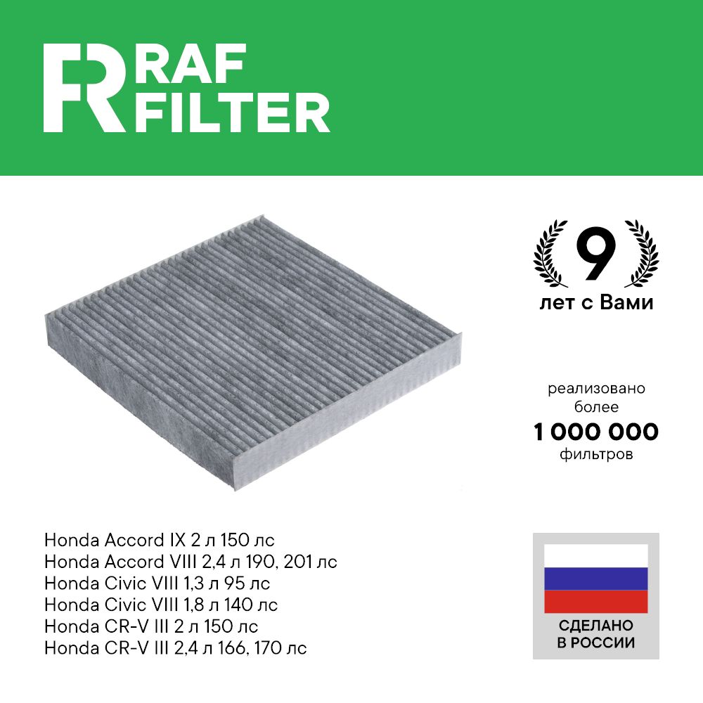 

Фильтр салона RAF Filter RSTC001HOY Honda Civic 8, CR-V 3 и 4, Accord 8 и 9