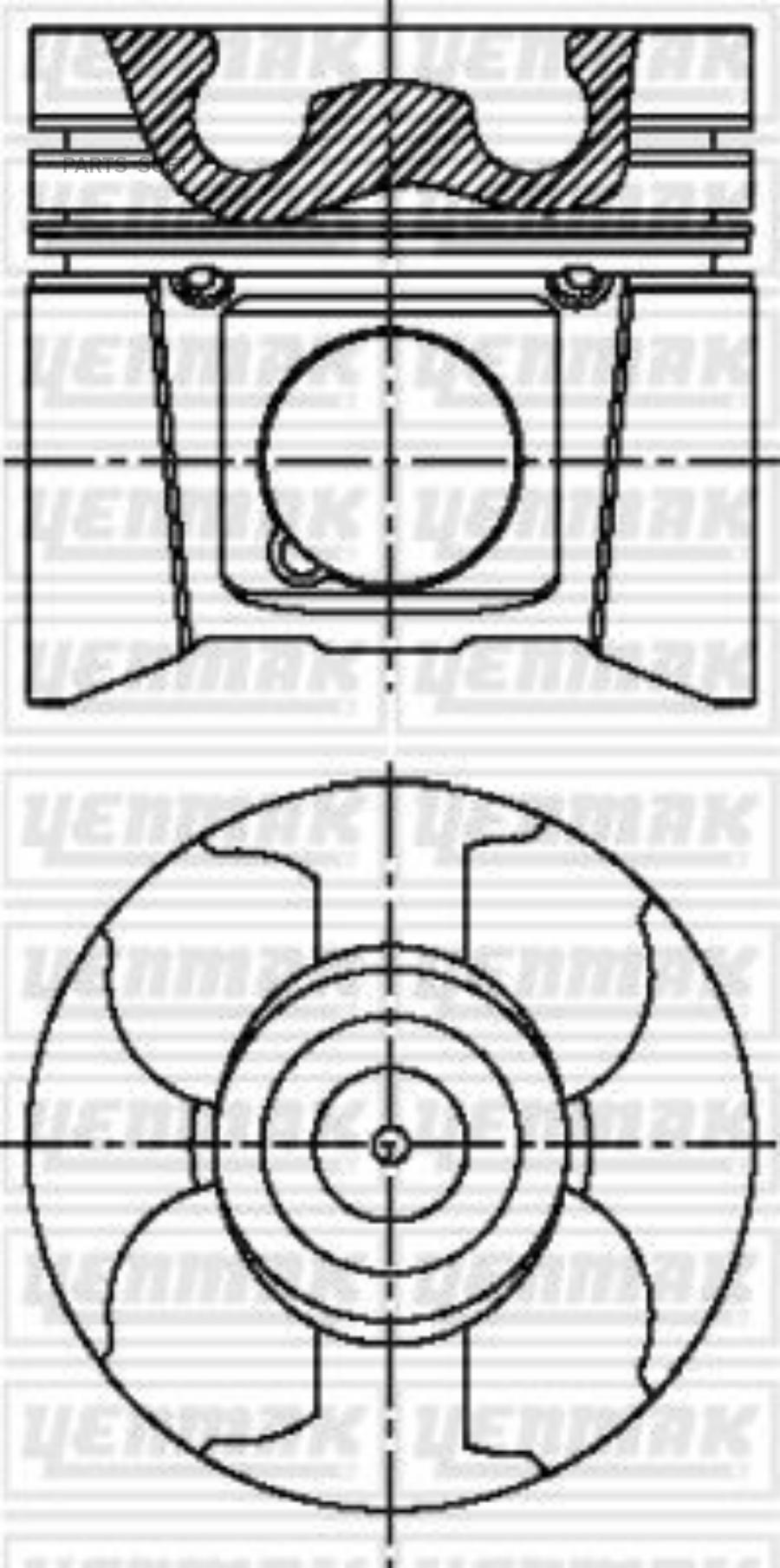 

YENMAK 31-04159-000 Поршень ДВС с кольцами Renault Master 2.5dCi 16V G9U.720/730 =89 2.5x1