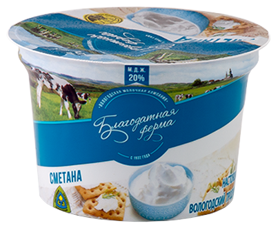 

Сметана Благодатная Ферма 20% 200 г