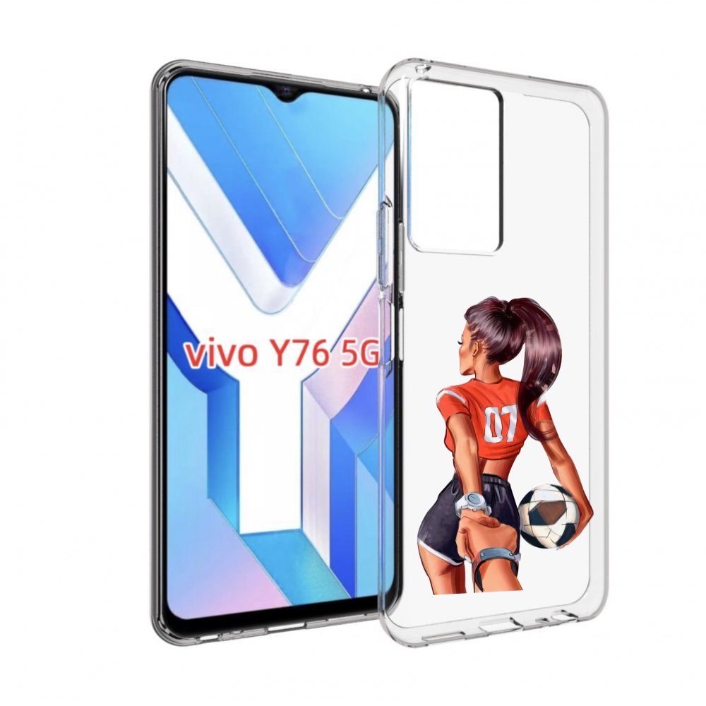 

Чехол MyPads Девушка-футболистка женский для Vivo Y76 5G, Прозрачный, Tocco