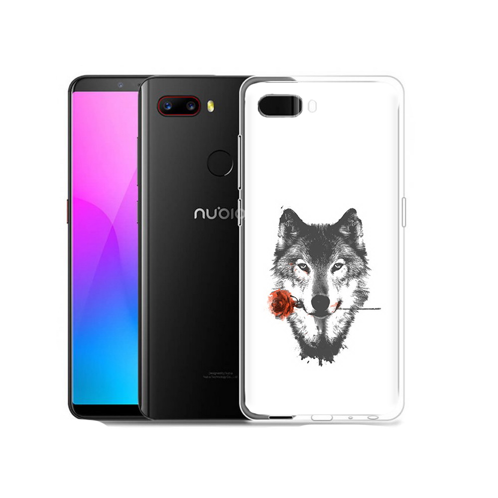 

Чехол MyPads Tocco для ZTE Nubia Z18 волк с розой (PT115657.463.270), Прозрачный, Tocco