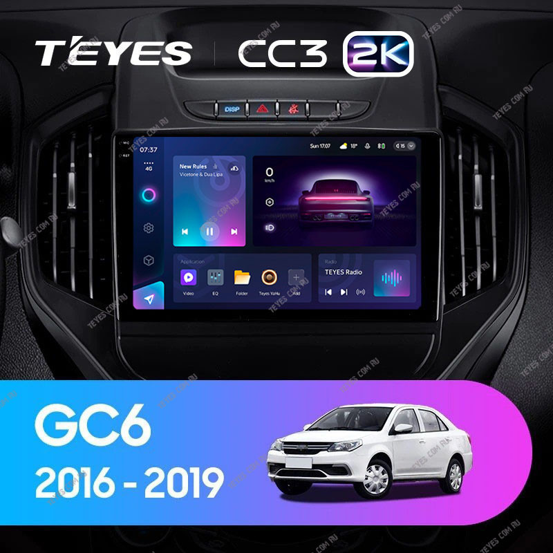 Автомобильная магнитола Teyes CC3 2K 4/32 Geely GC6 (2016-2019)