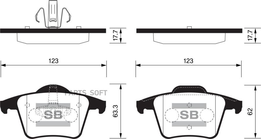 

Тормозные колодки Sangsin brake SP2299