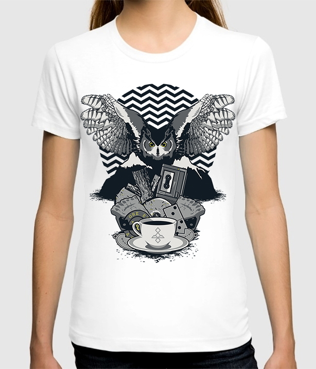 

Футболка женская Dream Shirts Твин Пикс - Сова белая XS, Белый, Твин Пикс - Сова