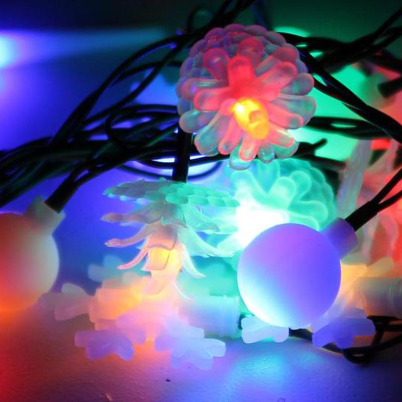 Световая гирлянда новогодняя КОСМОС Шарики и шишки 146661 4,4 м разноцветный/RGB