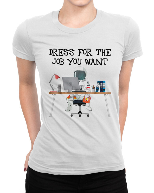

Футболка женская Dream Shirts Космонавт на Работе белая L, Космонавт на Работе