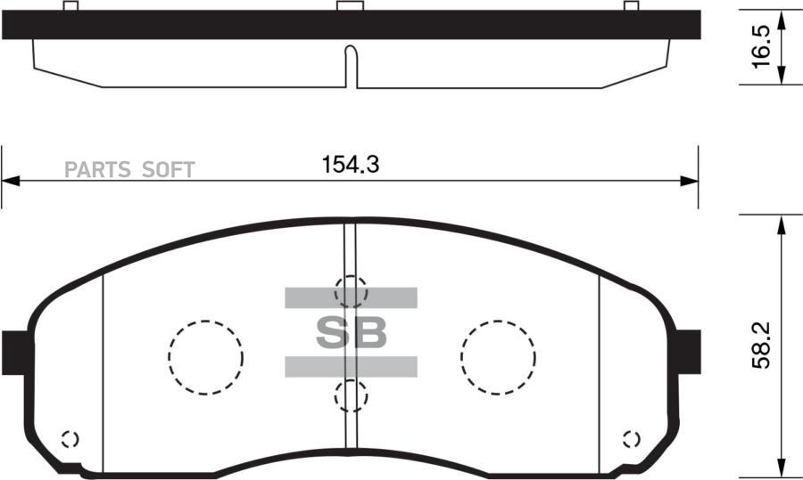 

Тормозные колодки Sangsin brake SP1177