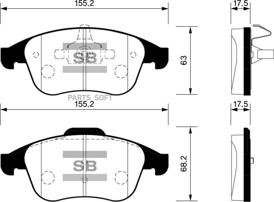 

Тормозные колодки Sangsin brake SP1516