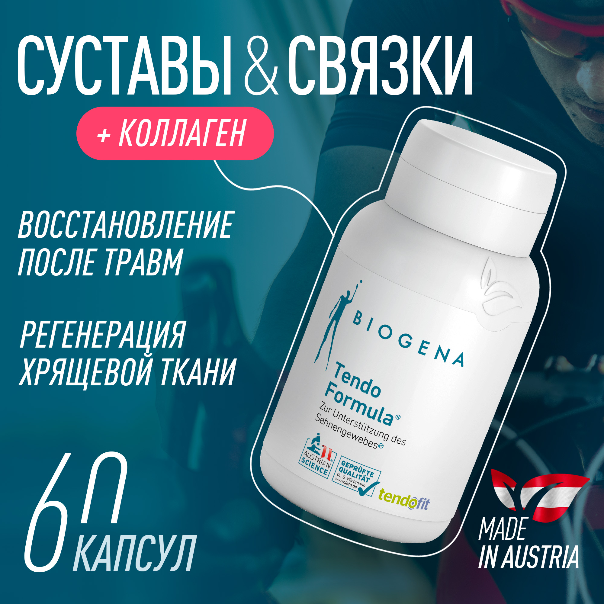 Комплекс витаминов и минералов Biogena Тендо Формула, капсулы 60 шт 600013905345