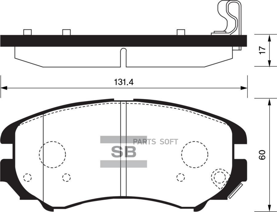 

Тормозные колодки Sangsin brake SP1155