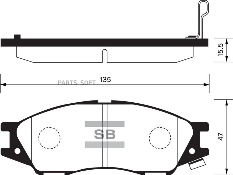 

Тормозные колодки Sangsin brake SP1156
