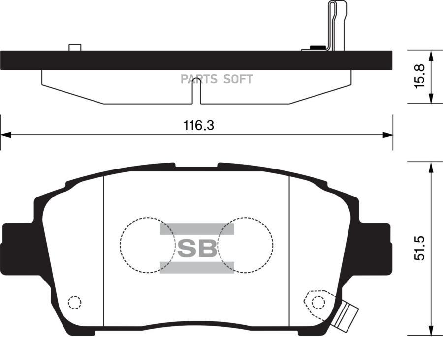 

Тормозные колодки Sangsin brake SP1244