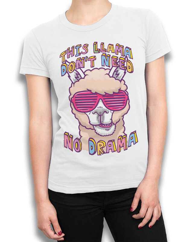 

Футболка женская Dream Shirts Лама Драма белая XS, Лама Драма