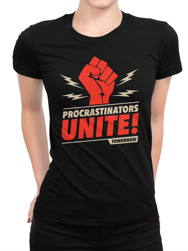 

Футболка женская Dream Shirts Прокрастинация черная M, Прокрастинация