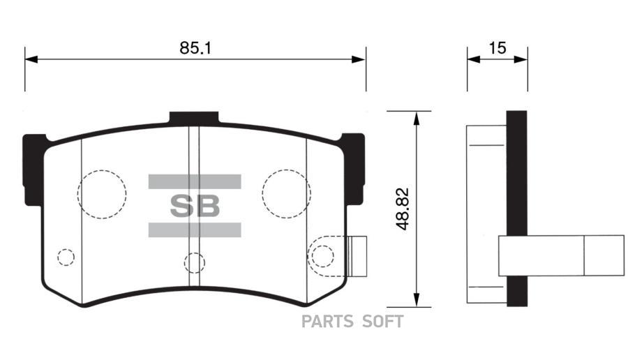 

Тормозные колодки Sangsin brake SP1074