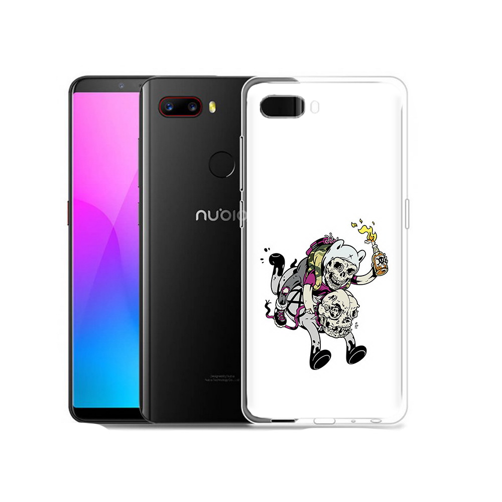 

Чехол MyPads Tocco для ZTE Nubia Z18 время приключений скелеты (PT115657.463.277), Прозрачный, Tocco