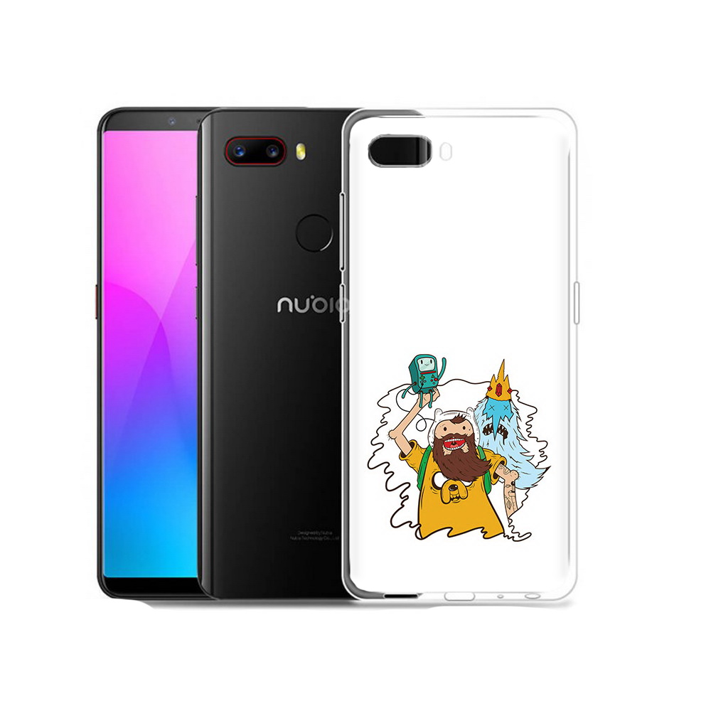 

Чехол MyPads Tocco для ZTE Nubia Z18 время приключений старый Финн (PT115657.463.279), Прозрачный, Tocco
