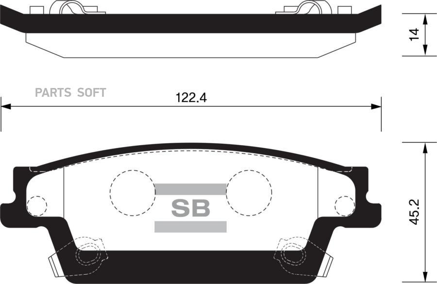 

Тормозные колодки Sangsin brake SP2254