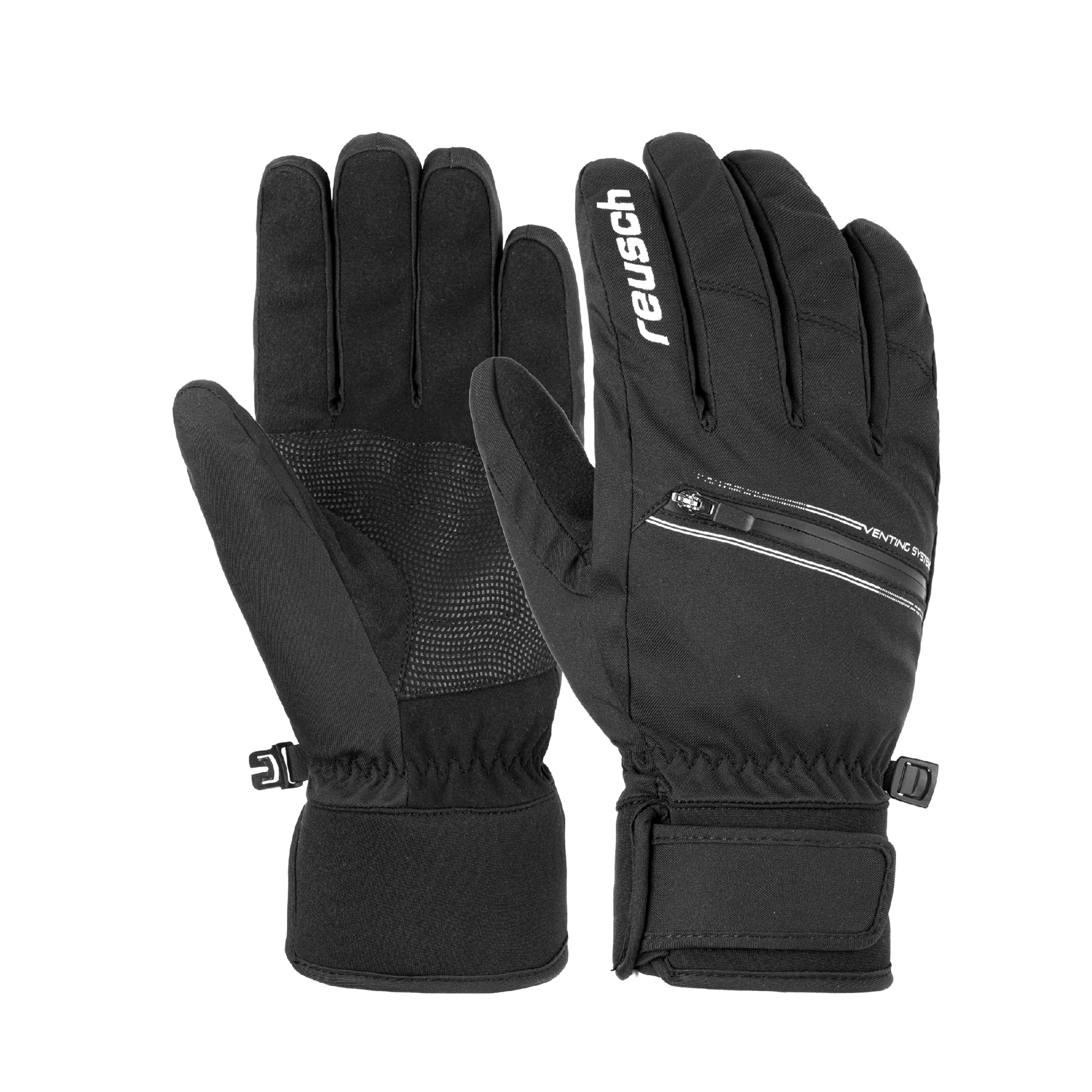 фото Перчатки горнолыжные reusch 2020-21 laurel touch-tec black/white (inch (дюйм):10)