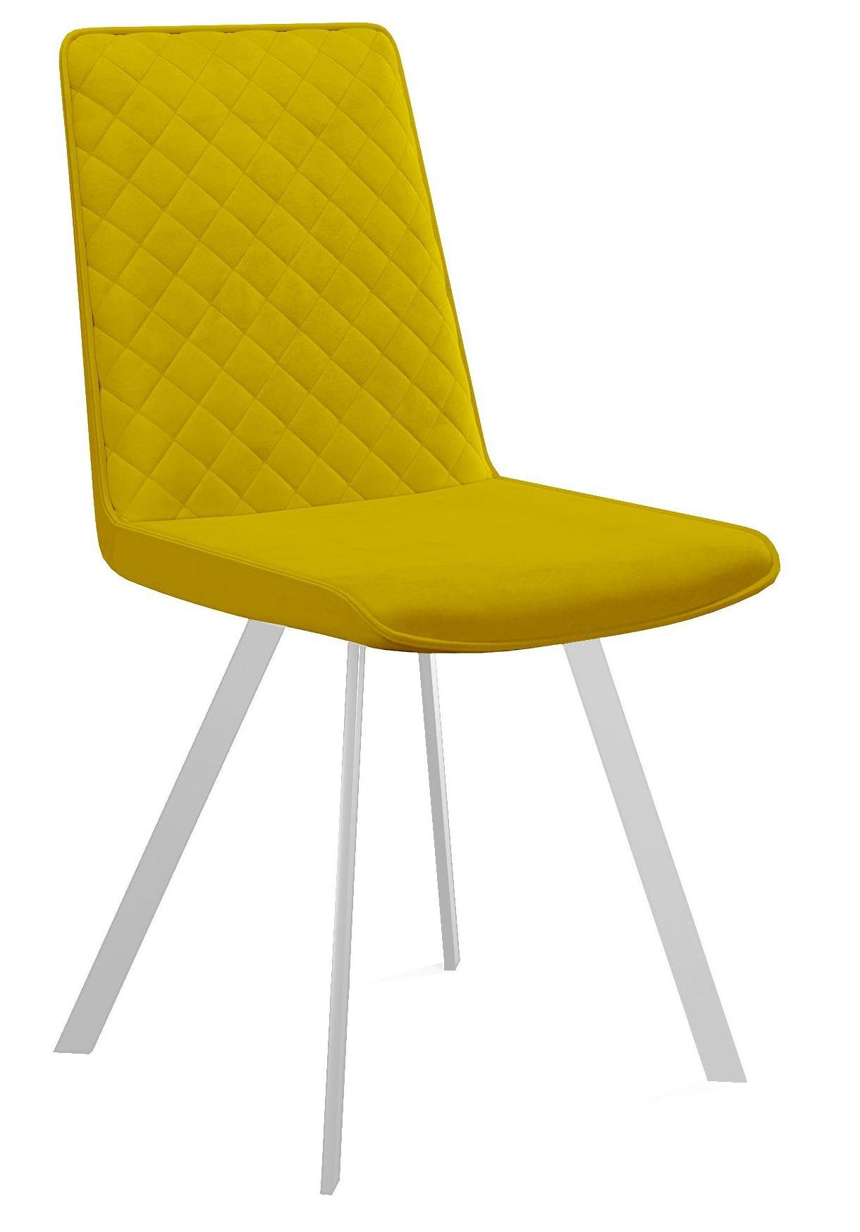 

Стул DikLine 202 B16 YELLOW, ножки белые