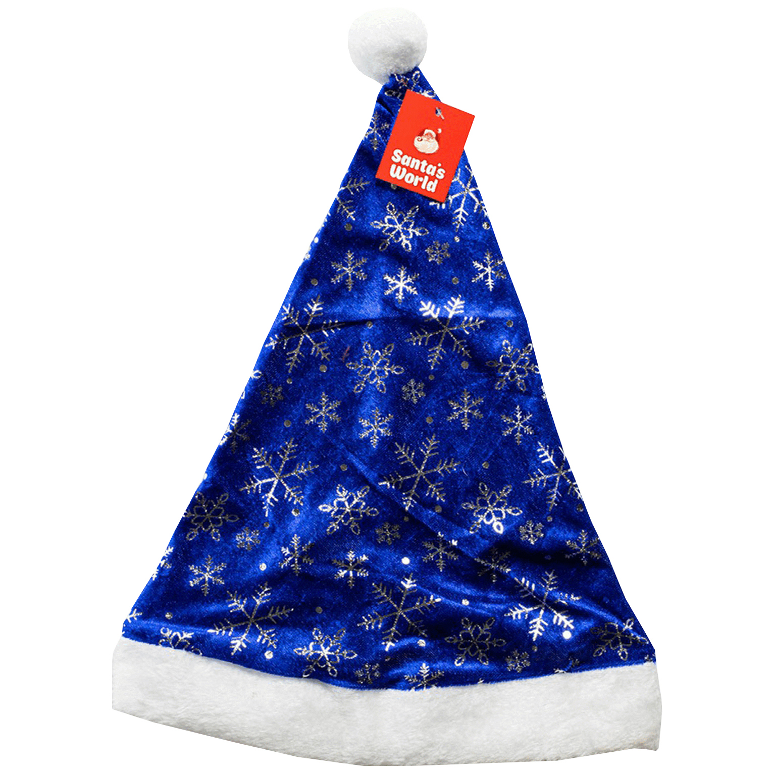 

Колпачок карнавальный Santa's World с узорами, Белый;синий
