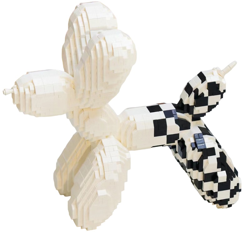 Конструктор 3D из миниблоков Balody Собачка белая надувная из шарика 2251 эл BA18441 мягкая игрушка gulliver собачка серо белая 22 см
