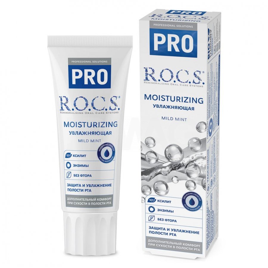 фото Зубная паста r.o.c.s. pro moisturizing. увлажняющая 74 г