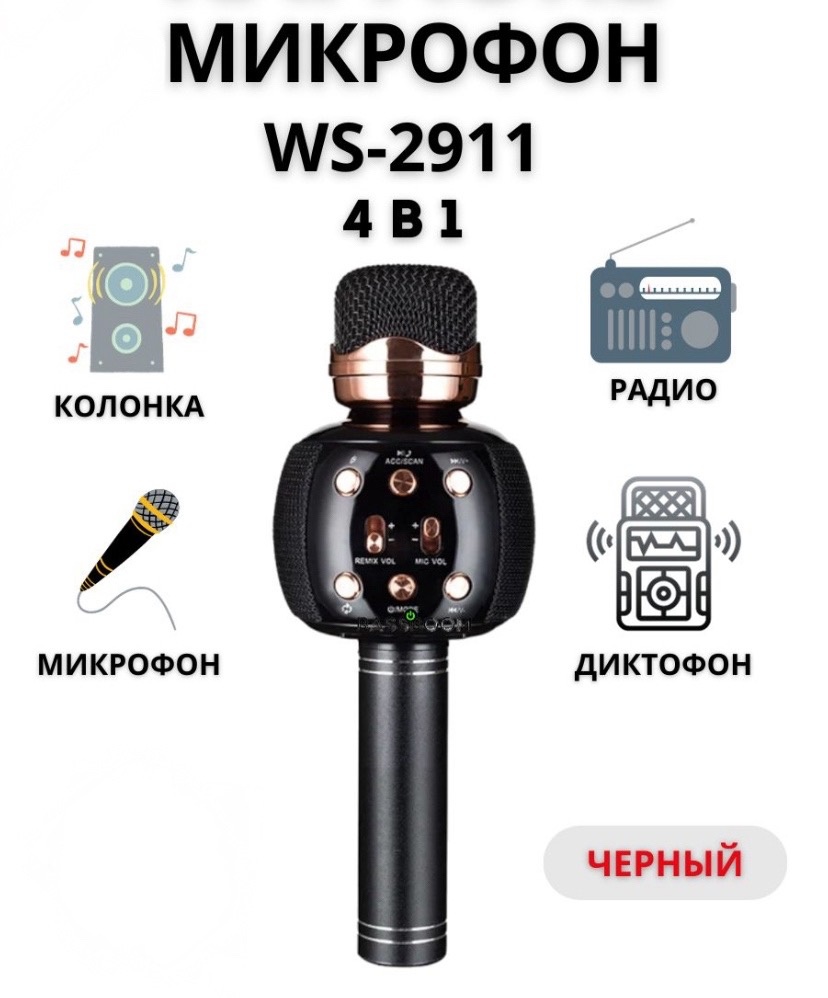 

Музыкальный микрофон WS-2911 черный GF