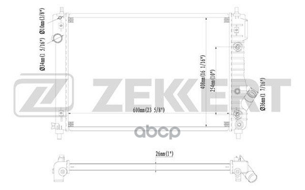 

ZEKKERT Радиатор охлаждения ZEKKERT mk1206