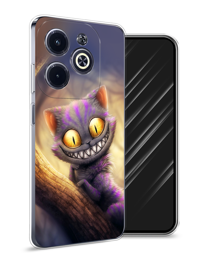 

Чехол Awog на Infinix Hot 40i "Cheshire Cat", Фиолетовый;желтый, 3105450-1