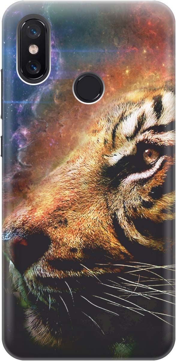 

Силиконовый чехол на Xiaomi Mi 8 "Космический тигр", Оранжевый;синий, 1212