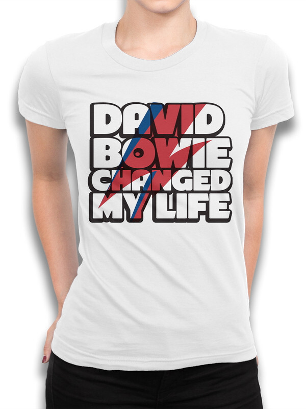 

Футболка женская Dream Shirts Дэвид Боуи Изменил Мою Жизнь белая 2XL, "Дэвид Боуи Изменил Мою Жизнь"