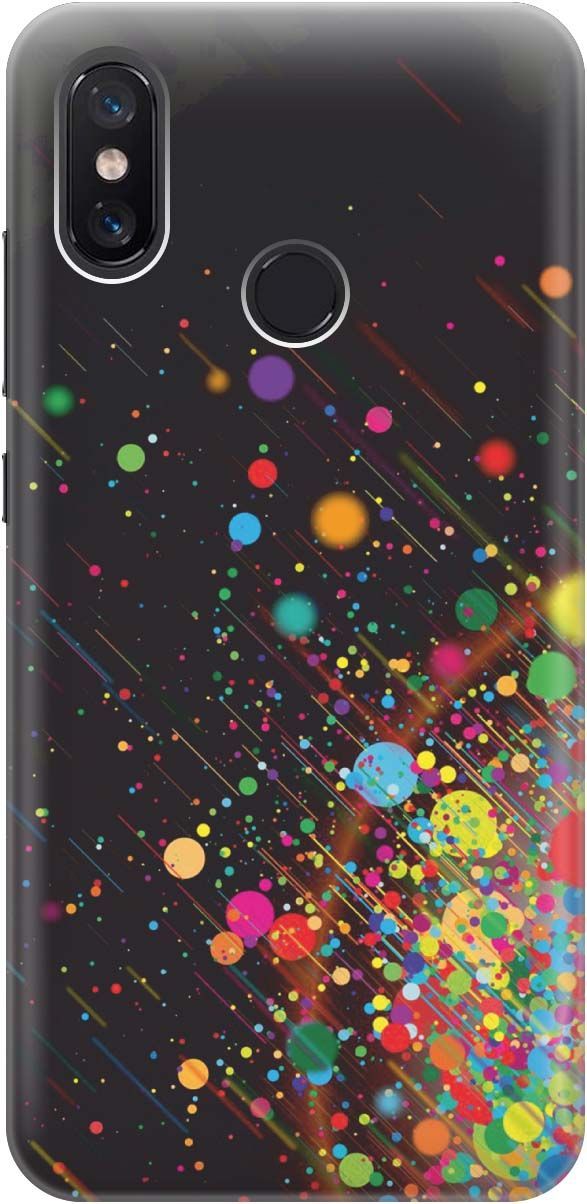 

Силиконовый чехол на Xiaomi Mi 8 "Яркое настроение", Зеленый;красный, 1212
