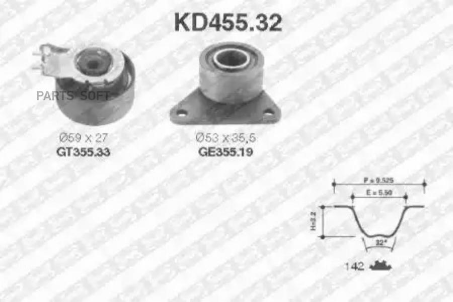 

Рем.к-кт ГРМ!\ Renault Laguna, Volvo S40/S70 1.9-2.5 96>