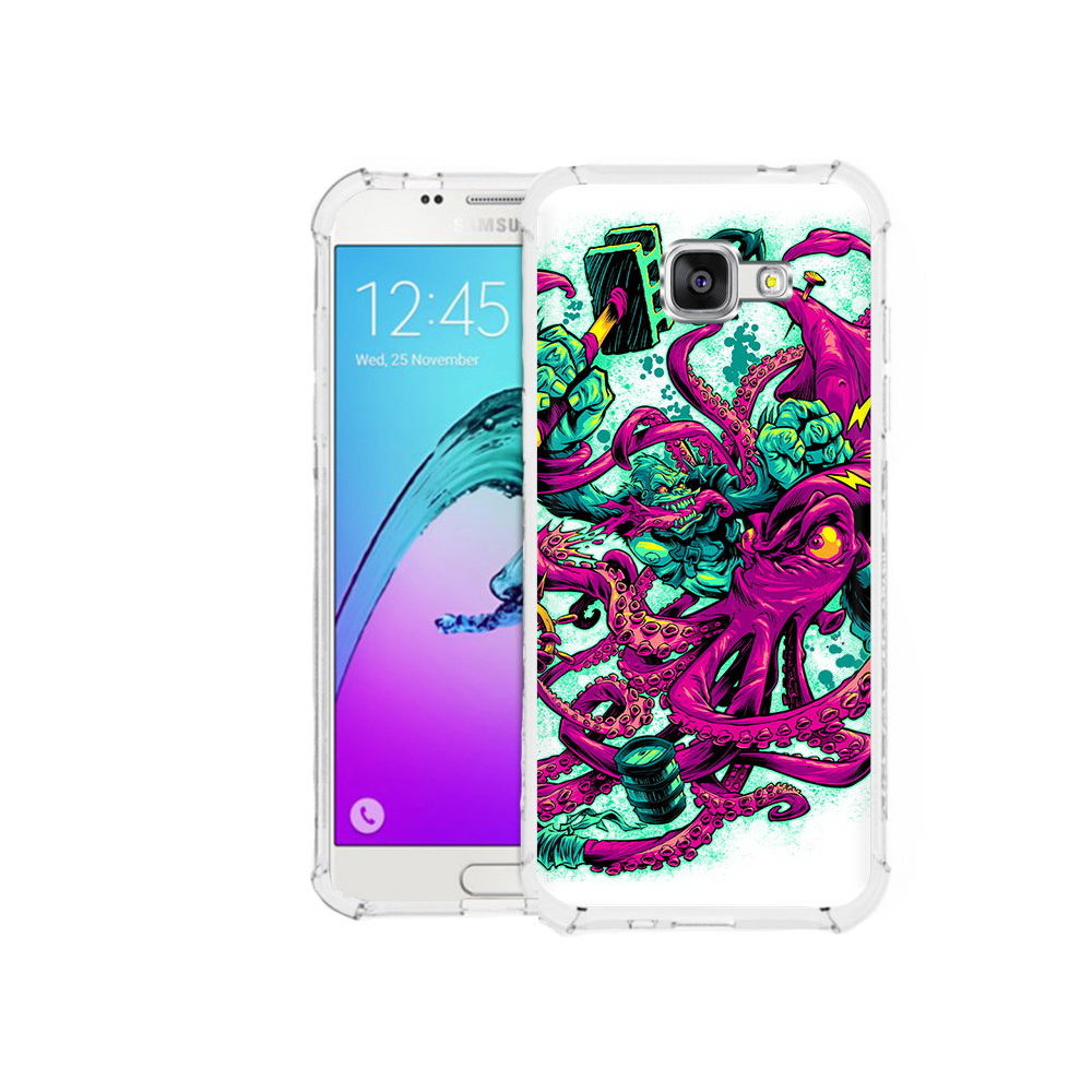 

Чехол MyPads Tocco для Samsung Galaxy A5 (2016) фиолетовый кракен (PT25252.581.657), Прозрачный, Tocco