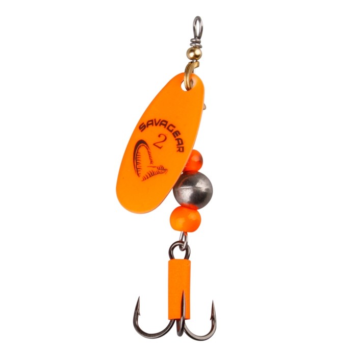 Блесна Savage Gear Caviar Spinner 3 Sinking Fluo Orange вращающаяся 95 г 42312 600₽