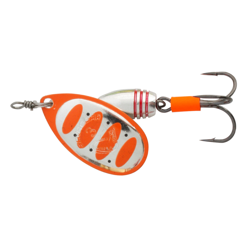 Блесна Savage Gear Rotex Spinner 1 Sinking Fluo Orange Silver вращающаяся 35 г 42116 560₽