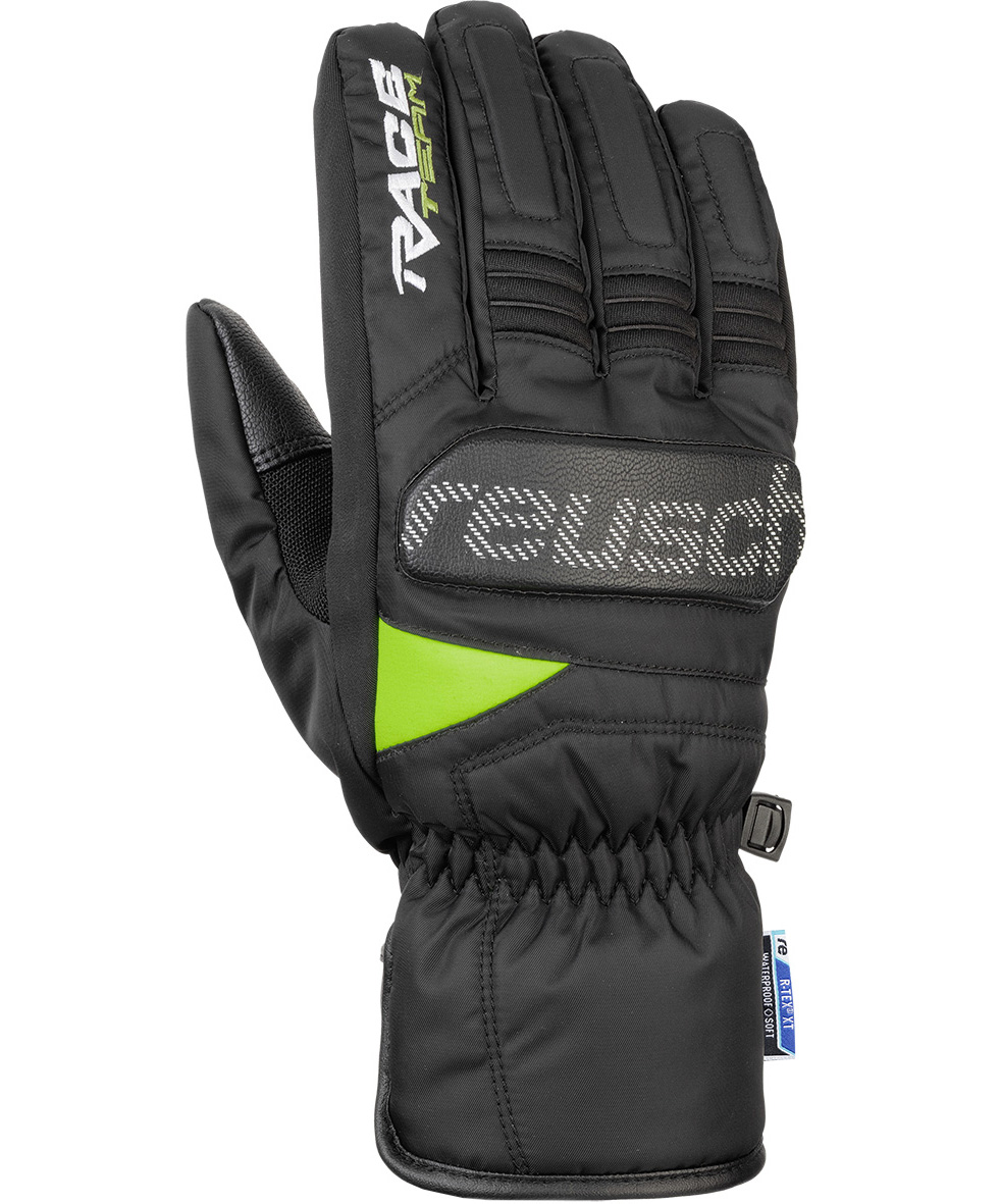 фото Перчатки reusch 2020-21 ski race vc r-tex® xt black/neon green inch 10,5