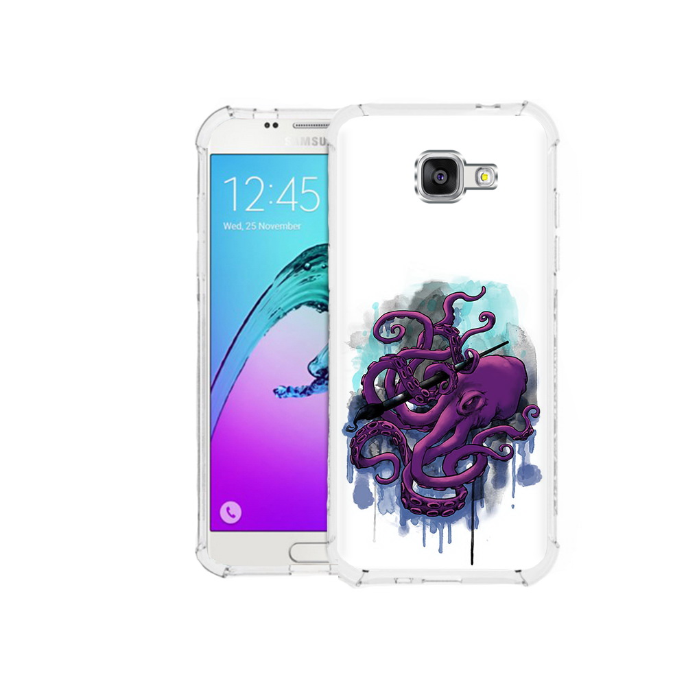 

Чехол MyPads Tocco для Samsung Galaxy A5 (2016) фиолетовый осьминог (PT25252.581.658), Прозрачный, Tocco