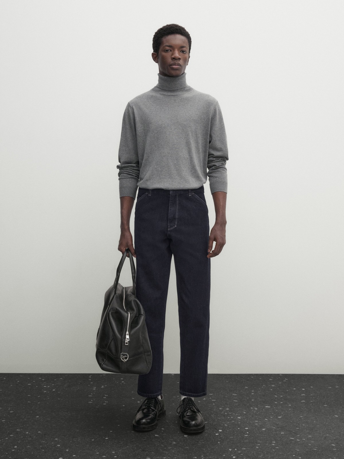 

Водолазка мужская Massimo Dutti 0946/414-I2024 серая L, Серый, 0946/414-I2024