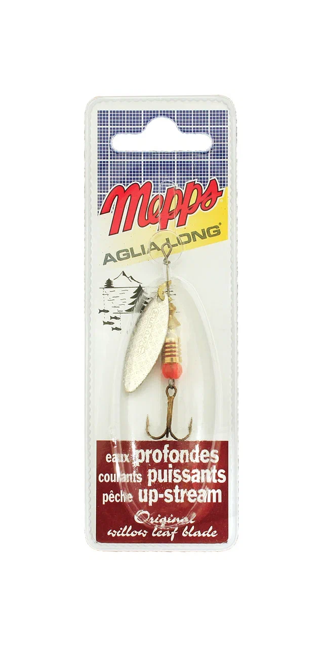 

Блесна вращающаяся Mepps Aglia Longue AG №0, 2,5 г, блистер, Серебристый