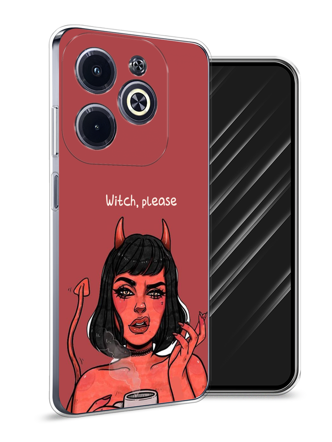 

Чехол Awog на Infinix Hot 40i "Evil Girl", Бордовый;черный, 3105450-1