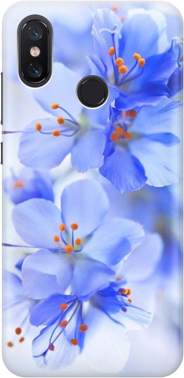 

Силиконовый чехол на Xiaomi Mi 8 "Лазурные орхидеи", Голубой;фиолетовый, 1213