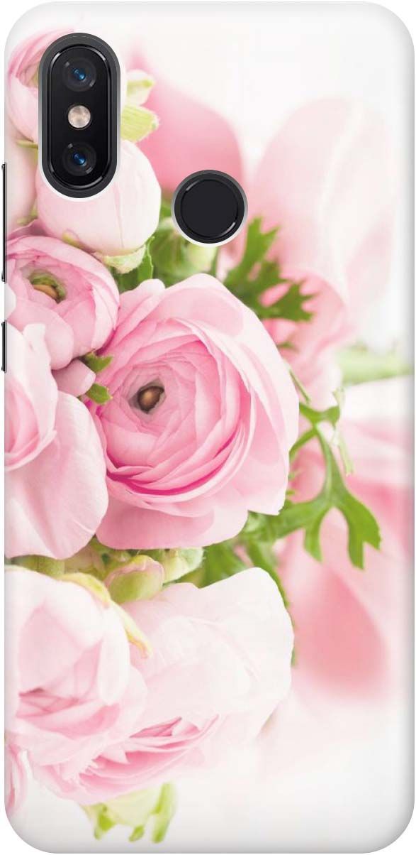 

Силиконовый чехол на Xiaomi Mi 8 "Розовые розы", Белый;розовый, 1213