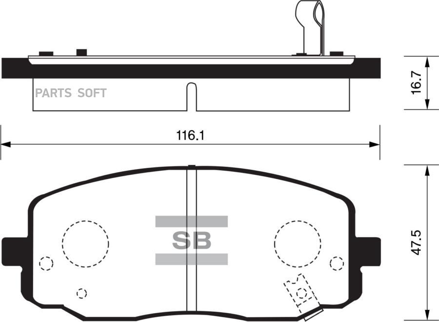 

Тормозные колодки Sangsin brake SP1172