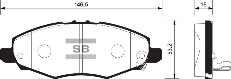 Тормозные колодки Sangsin brake SP1412