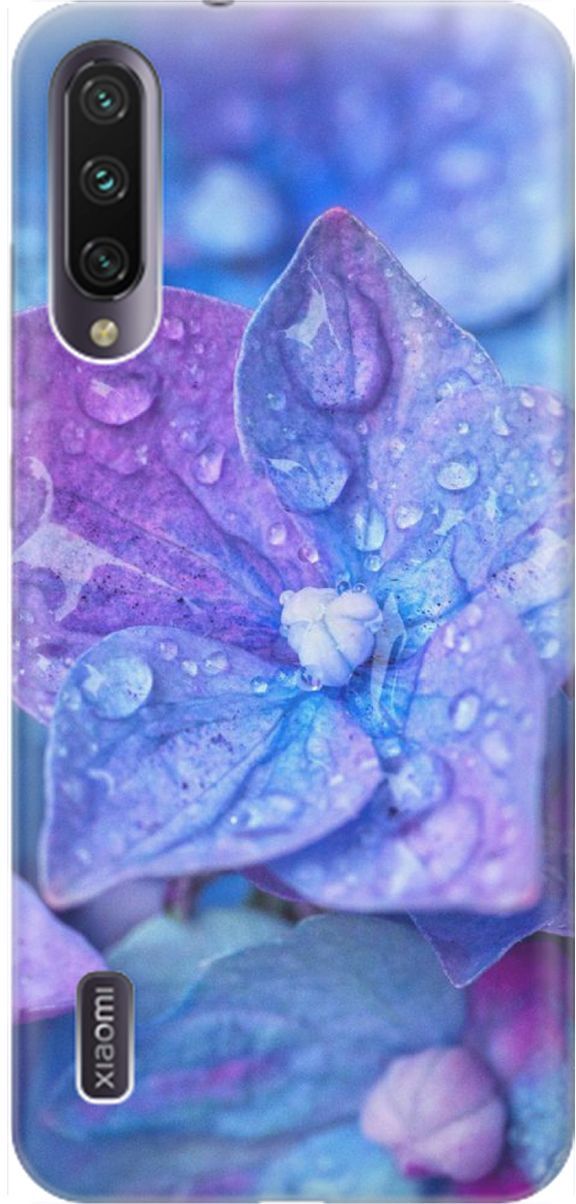 

Чехол на Xiaomi Mi A3 "Голубой цветочек", Голубой;фиолетовый, 1598