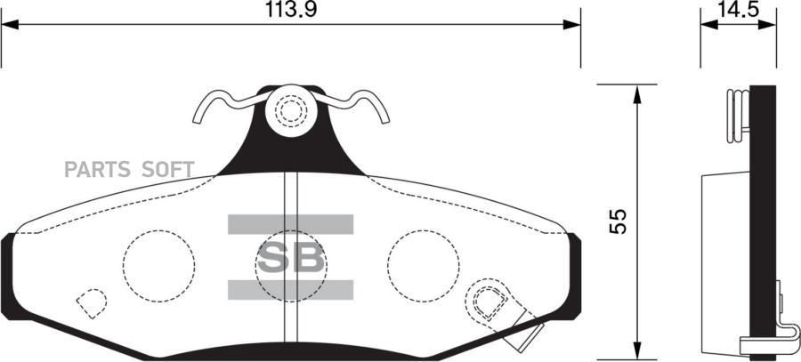 

Тормозные колодки Sangsin brake SP1066