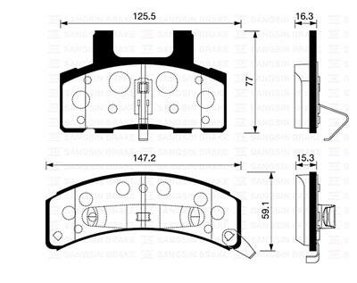 

Тормозные колодки Sangsin brake SP1261